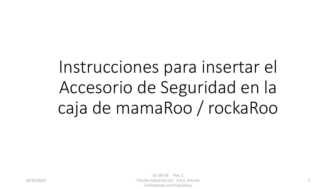 Instrucciones Accesorio Seguridad